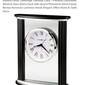 Black and Silver Tabletop Clock